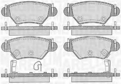 MAGNETI MARELLI 363916060357 -  Комплект тормозных колодок, дисковый тормоз